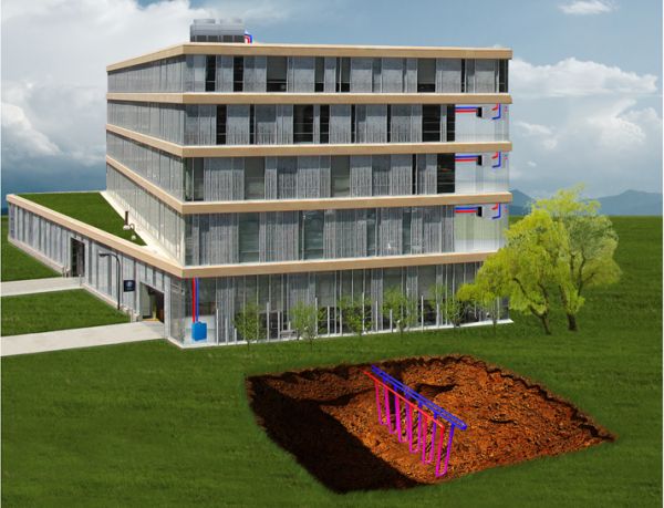 geothermal hvac system illustration