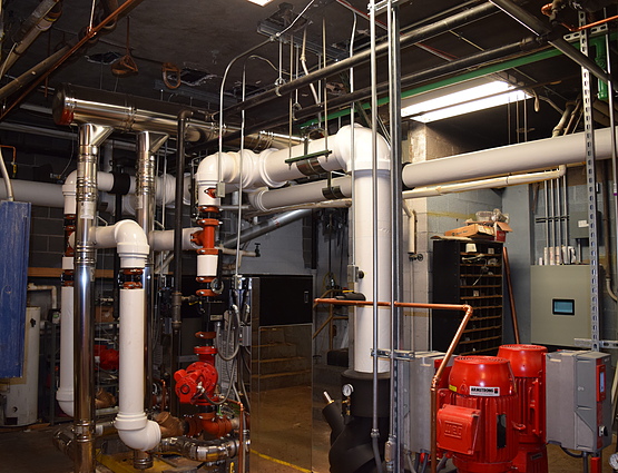 hvac and plumbing system at parkway towers
