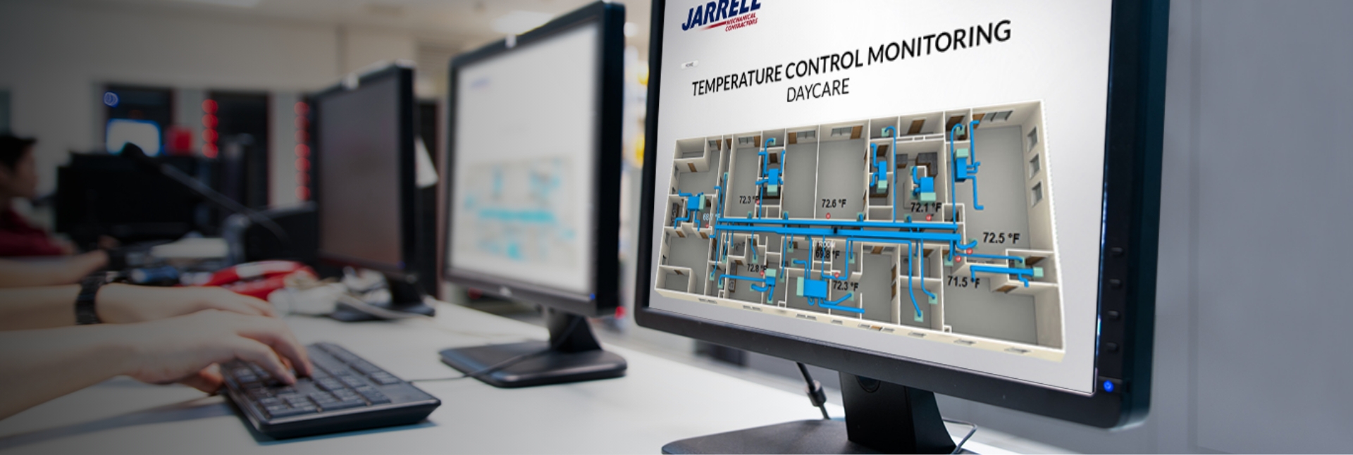 Monitor Showing Temperature Control Monitoring Software